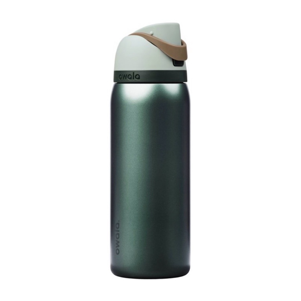 💚 Owala Water Bottle FreeSip 32oz “Winter Green” Metallic NWT
